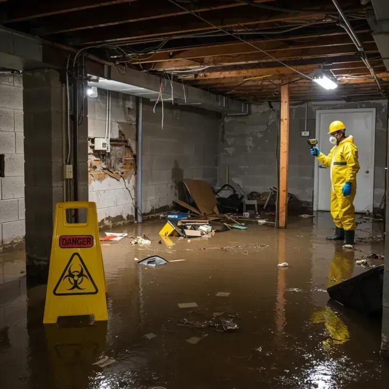 Flooded Basement Electrical Hazard in Junction City, KS Property