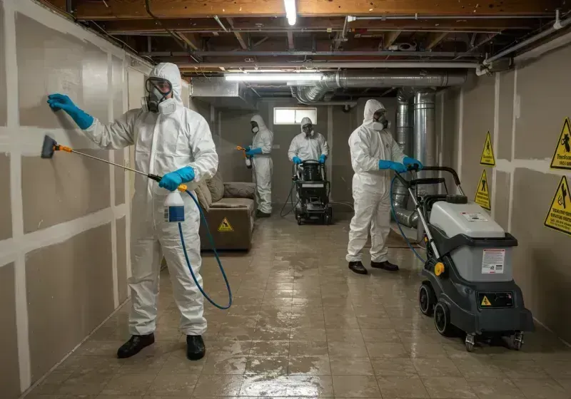 Basement Moisture Removal and Structural Drying process in Junction City, KS